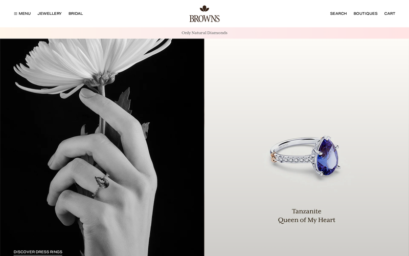 Browns — jewellers, since 1970.