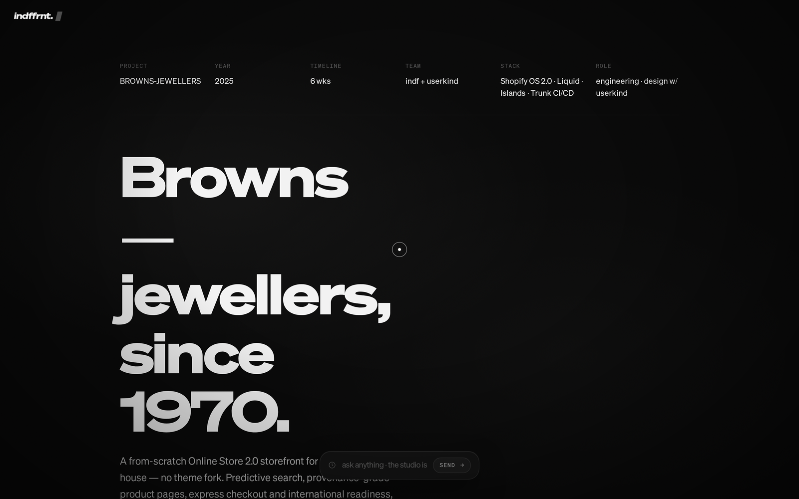 indffrnt. — the studio, as a build. — screen 4